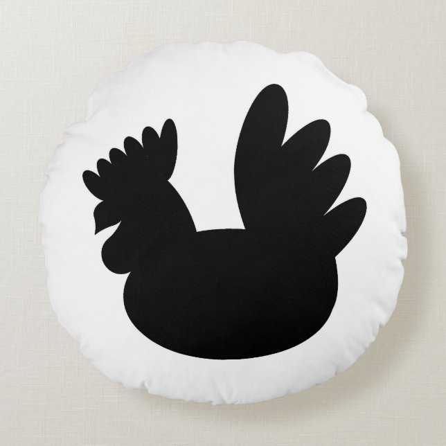 Almofada Redonda Galinha (Frente)