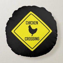 Galinha Cruzando | Sinal de precaução | Travesseir