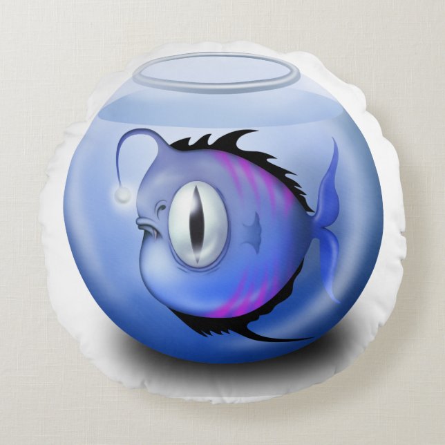 Almofada Redonda Galinha-do-mar-do-mar (Frente)