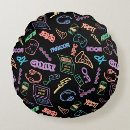 Almofada Redonda Gamer Neon