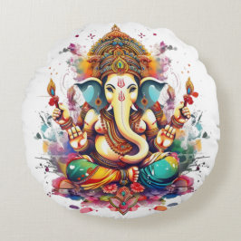 Almofada Redonda Ganesha, ganesh, removedor ganapati de obstáculos