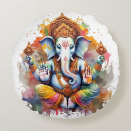 Almofada Redonda Ganesha, ganesh, removedor ganapati de obstáculos