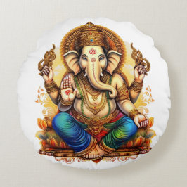 Almofada Redonda Ganesha, ganesh, removedor ganapati de obstáculos