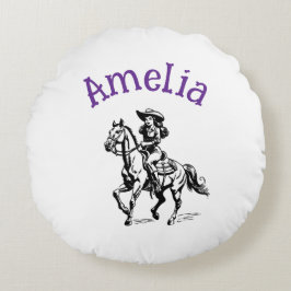 Almofada Redonda Garota-Vaca