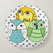 Garotos do padrão coruja de pontos adoráveis