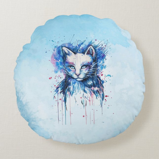 Almofada Redonda Gatinha (Frente)