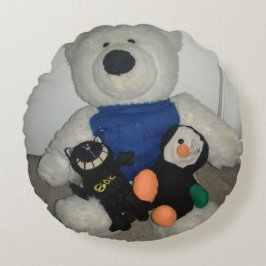 Almofada Redonda Gato, arqueiro, e Polory ideais maus