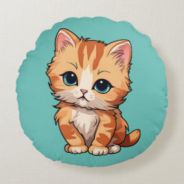 Almofada Redonda Gato de Tabby