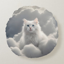 Almofada Redonda Gato nas nuvens