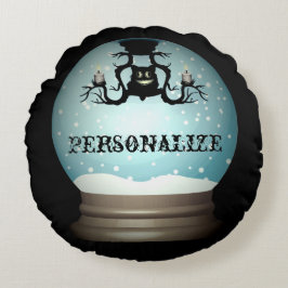 Almofada Redonda Gato negro cai mais candelabro do outono