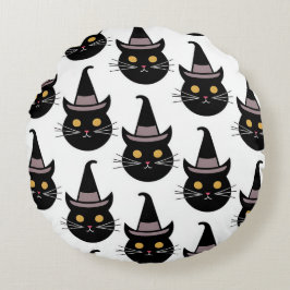 Almofada Redonda Gatos Halloween