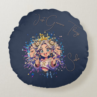 Almofada Redonda Gemini Sweet 16 Round Name Pillow
