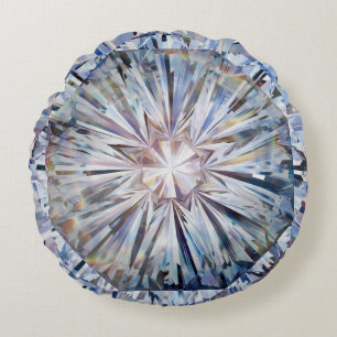 Almofada Redonda Gemstone de flor de joias Diamond
