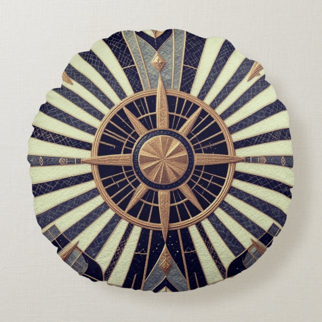 Almofada Redonda Geometria Estrela (Frente)