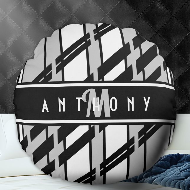 Almofada Redonda Geometric Urban Art Personalized Pillow (Criador carregado)