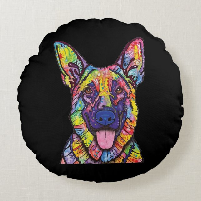 Almofada Redonda German shepherd (Frente)