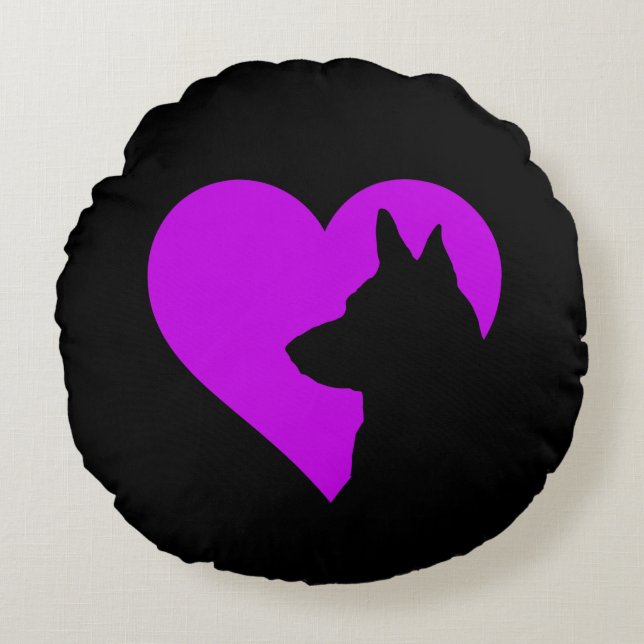 Almofada Redonda German shepherd (Frente)