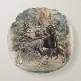 Almofada Redonda German Wirehaired Pointer