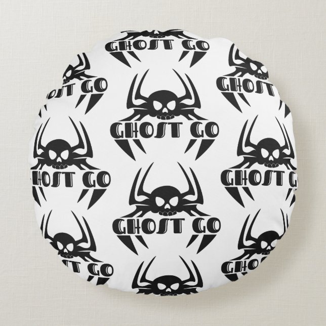 Almofada Redonda Ghost Go Spooky Season (Frente)