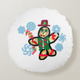 Almofada Redonda Gingerbread man dance