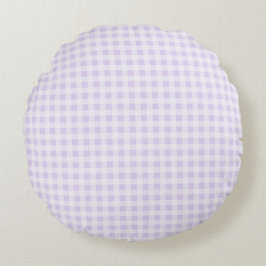 Almofada Redonda Gingham Roxo Claro