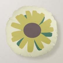 Girassol Simples Marrom Verde Amarelo Flor