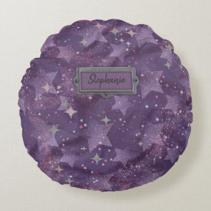 Almofada Redonda Girly 90 Retro Stars Grunge