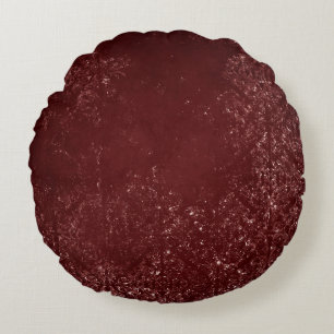 Almofada Redonda Glimmering Henna Grunge Damasco vermelho escuro