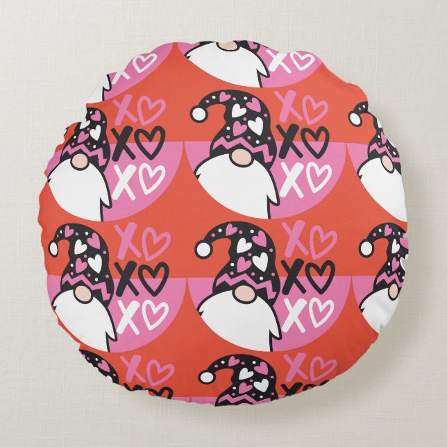 Almofada Redonda Gnomo do namorados (Frente)