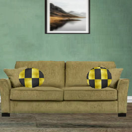 Almofada Redonda Gold-Paneled-Black-IV