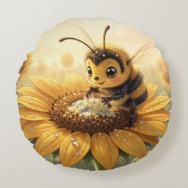 Almofada Redonda Golden Bumblebee in Bloom Dance.9