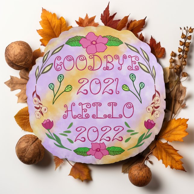 ALMOFADA REDONDA GOODBYE 20XX OLÁ 20XX (Criador carregado)