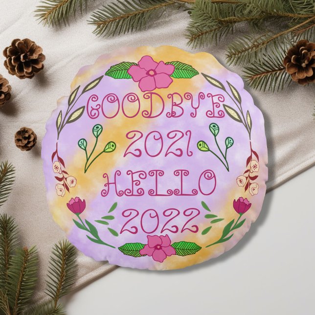 ALMOFADA REDONDA GOODBYE 20XX OLÁ 20XX (Criador carregado)