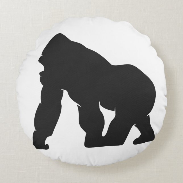 Almofada Redonda Gorilla silhouette (Frente)