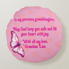 Almofada Redonda Granddaughter Prayer From Grandma