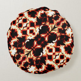 Almofada Redonda Grande espelhamento de formas levemente esculpidas