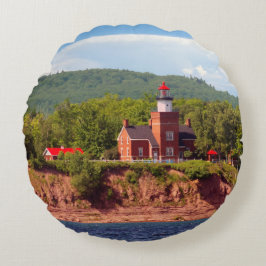 Almofada Redonda Grande travesseiro redondo de farol de baía