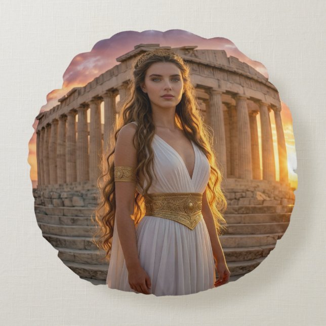 ALMOFADA REDONDA GREECE - ACROPOLIS (Frente)