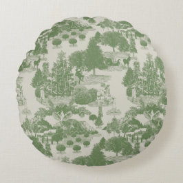 Almofada Redonda Green Creme Christmas Wonderland