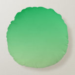 Almofada Redonda Green Ombre<br><div class="desc">Travesseiro decorativo redondo de Ombre Verde</div>