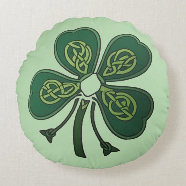 Almofada Redonda Green Shamrock 2025 (Frente)
