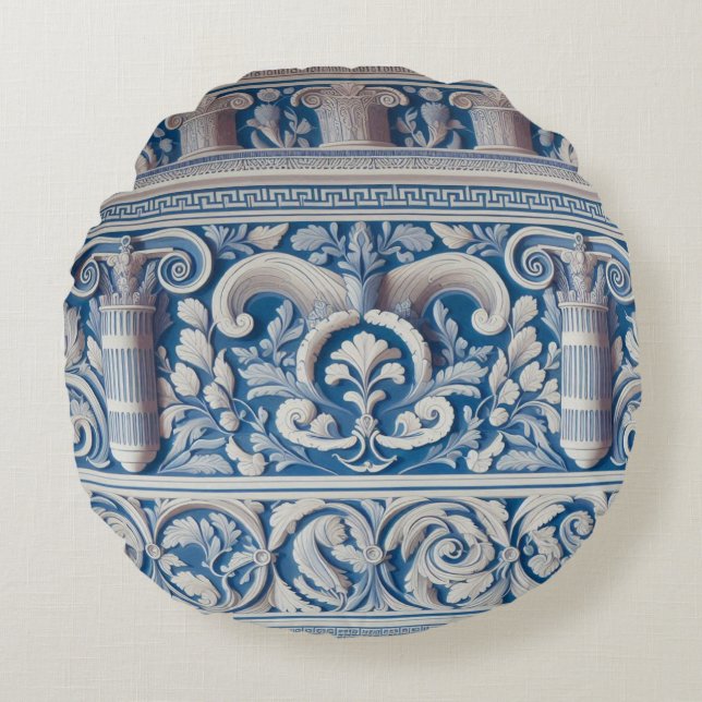 Almofada Redonda Grego antigo (Frente)