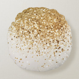 Almofada Redonda Grelha de Glitter Dourado com Espumante #2