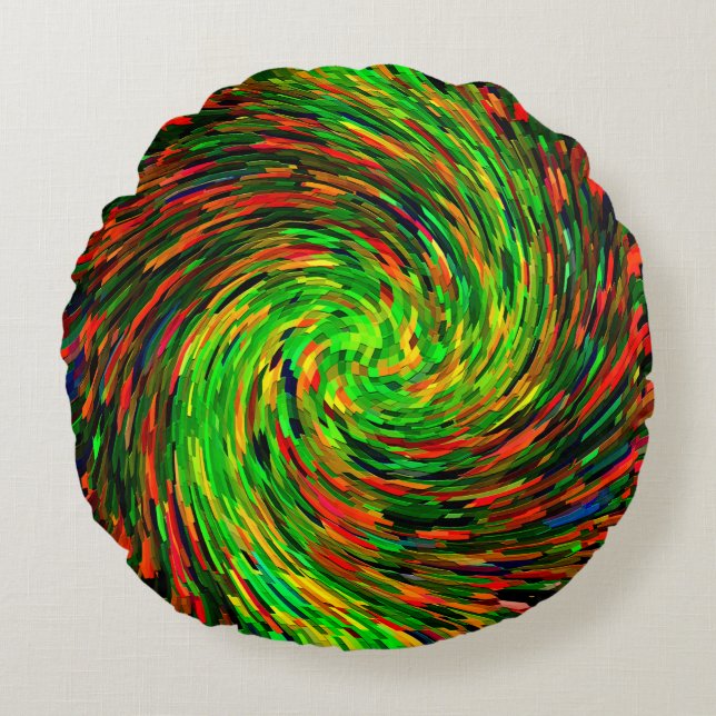 Almofada Redonda Gritando Felicidade...... (Frente)