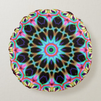 Almofada Redonda Groovy Geométrico Floral Mandala Redondo