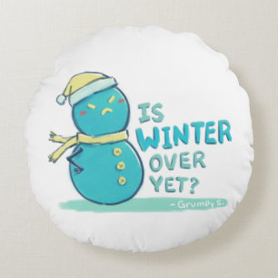 Almofada Redonda Grumpy S. Ilustração: O INVERNO JÁ ACABOU?