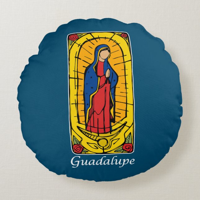 Almofada Redonda Guadalupe (Frente)