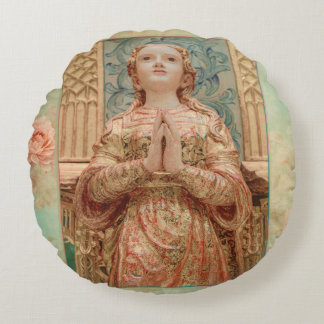Almofada Redonda Guardian Angel painting