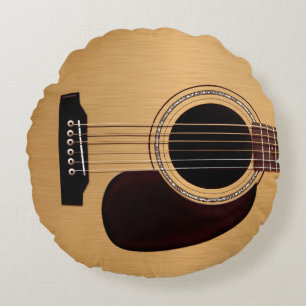 Almofada Redonda Guitarra acústica superior Spruce