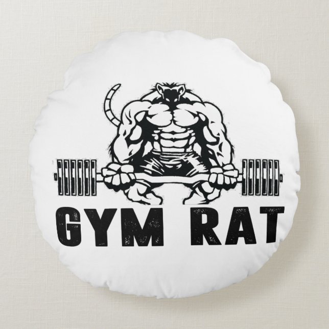 Almofada Redonda Gym Rat (Frente)